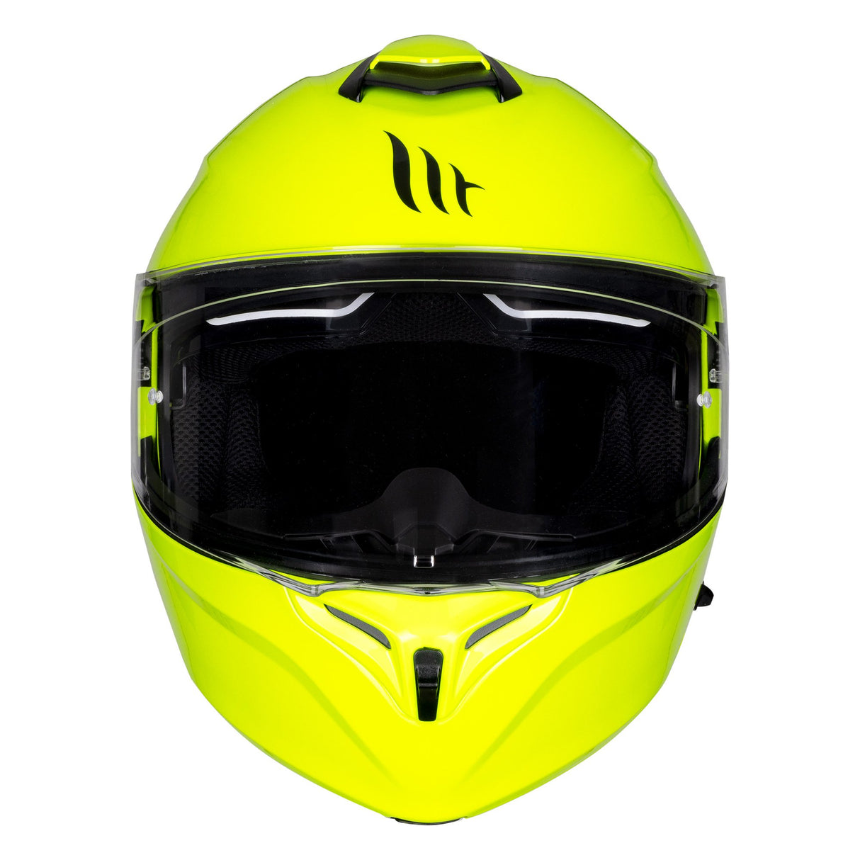 MT Storm Solid Fluo Yellow Motorcycle Helmet