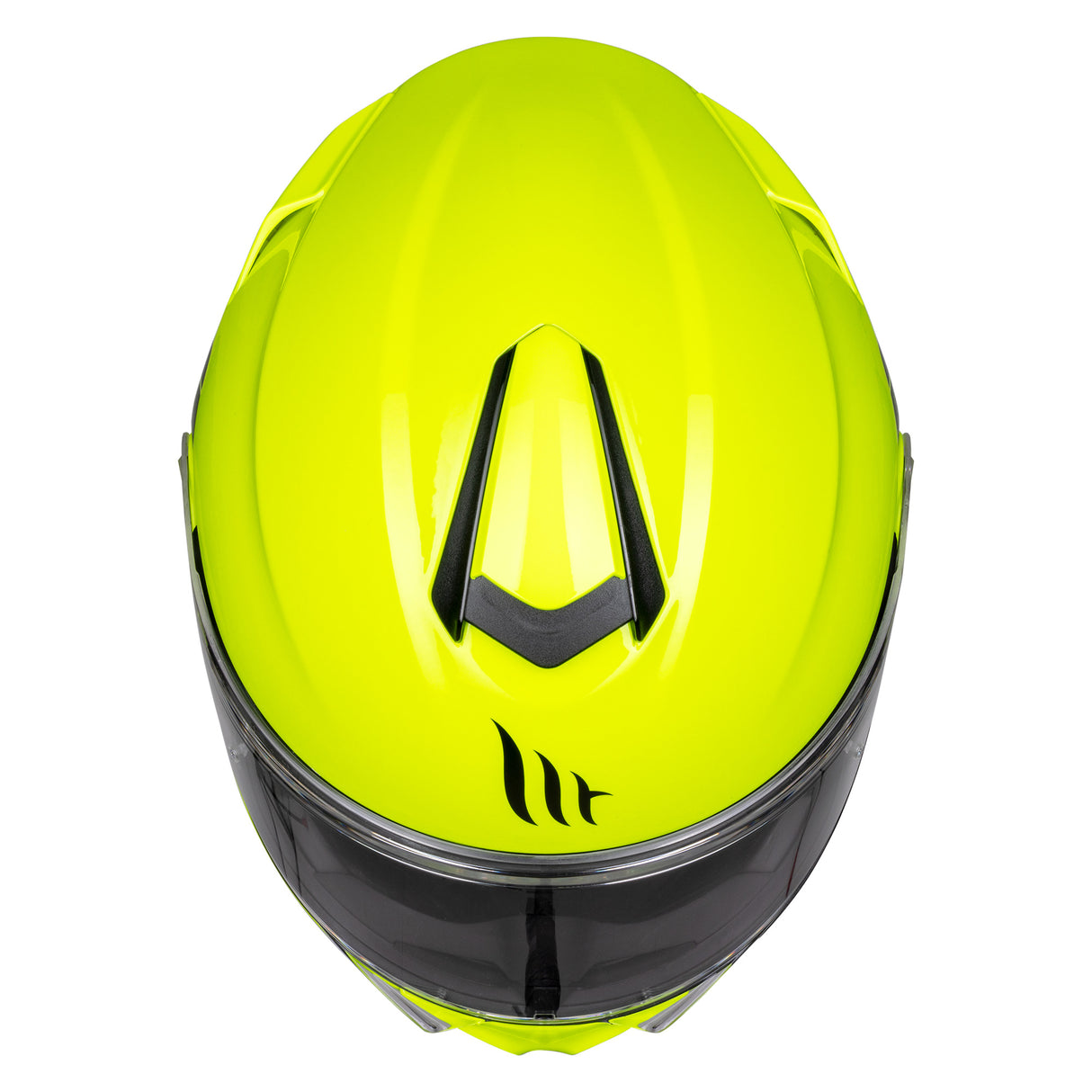 MT Storm Solid Fluo Yellow Motorcycle Helmet