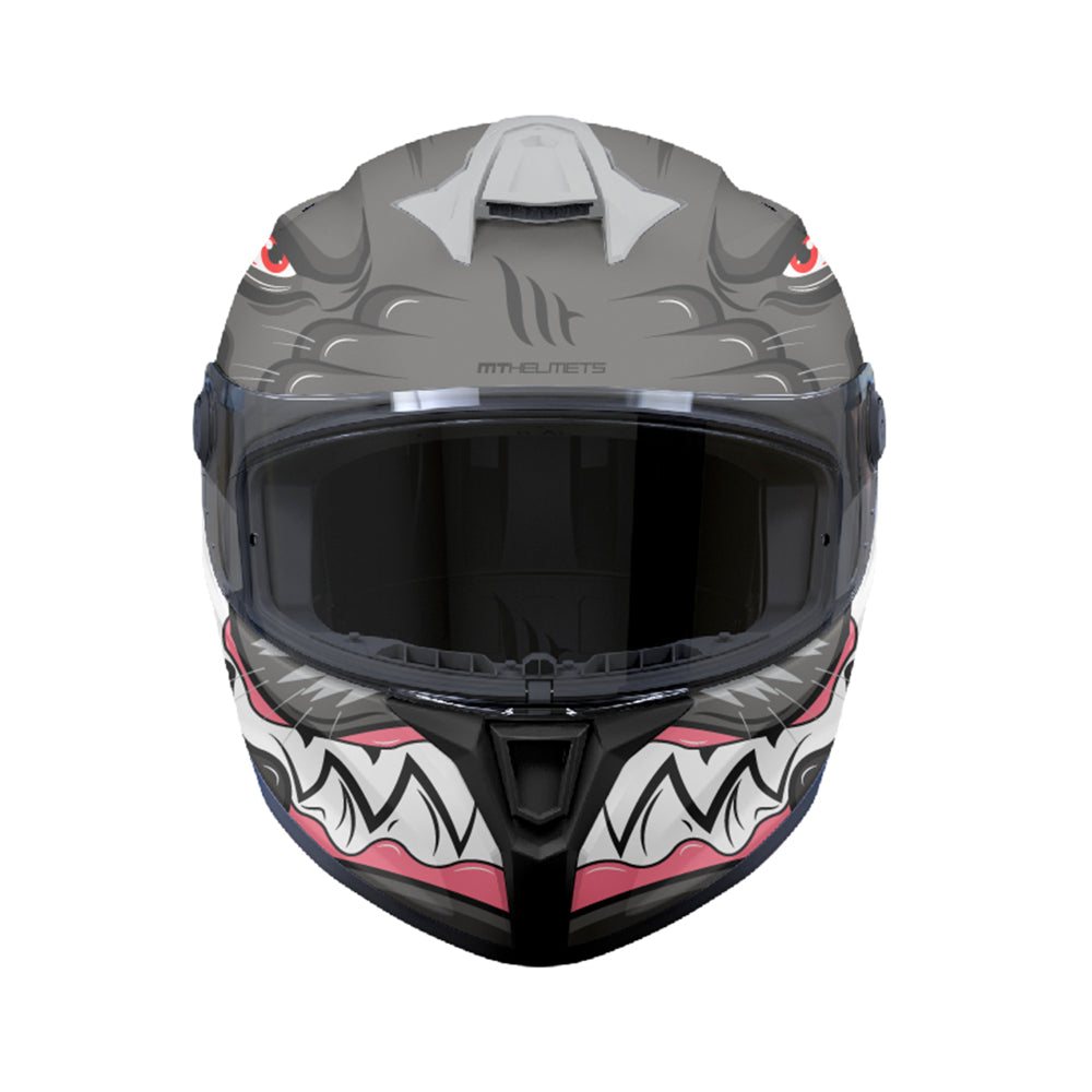 MT Targo S Toby C1 Matt Grey Motorcycle Helmet