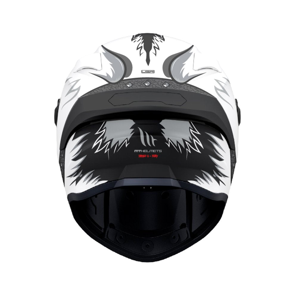 MT Targo S Toby A0 Gloss White Motorcycle Helmet