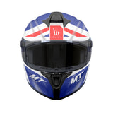 MT Targo S Britain B15 Gloss Red White Blue Motorcycle Helmet