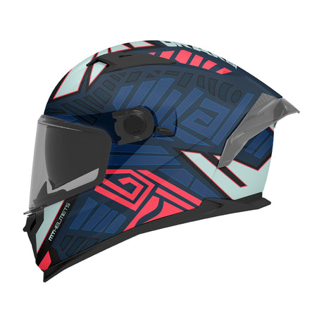 MT Braker SV Zebra C7 Matt Black Blue Motorcycle Helmet