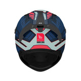 MT Braker SV Zebra C7 Matt Black Blue Motorcycle Helmet