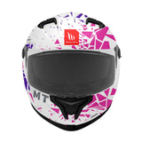 MT Braker Crash SV A8 Matt White Pink Purple Motorcycle Helmet