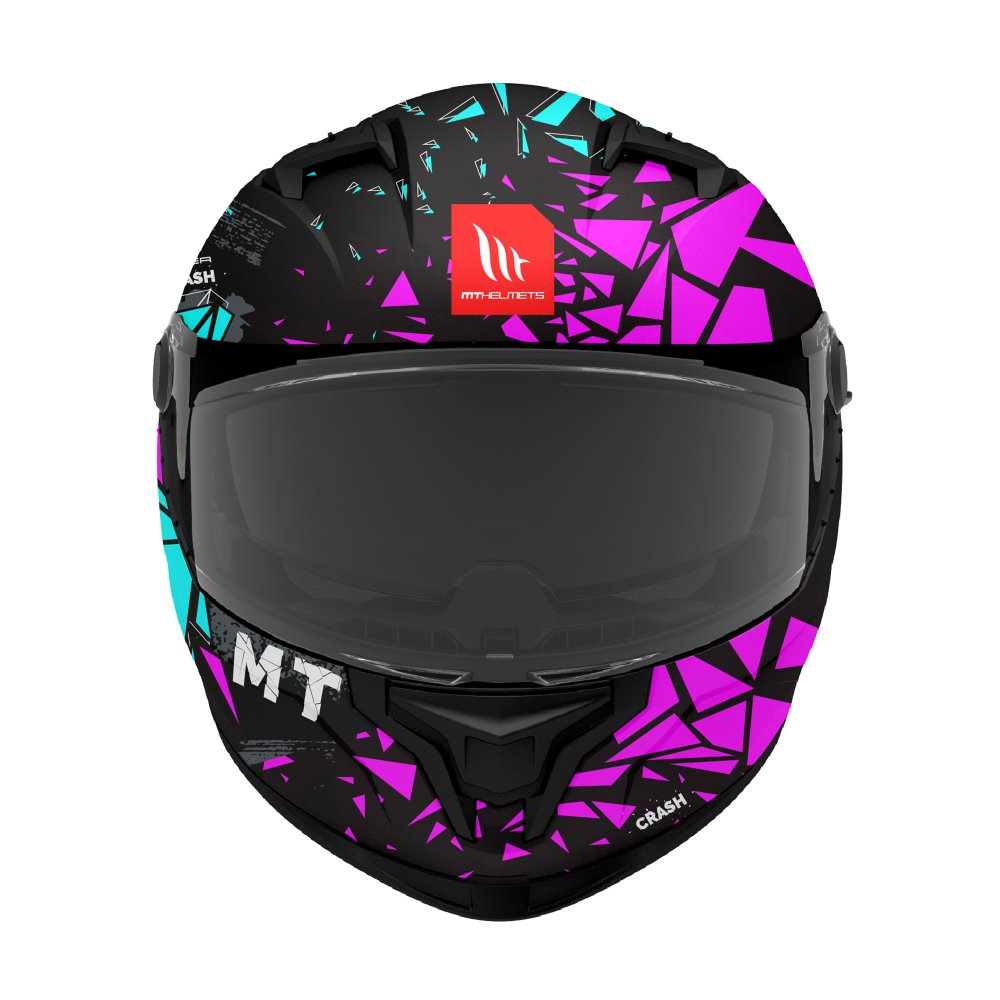 MT Braker Crash SV B8 Matt Black Purple Blue Motorcycle Helmet