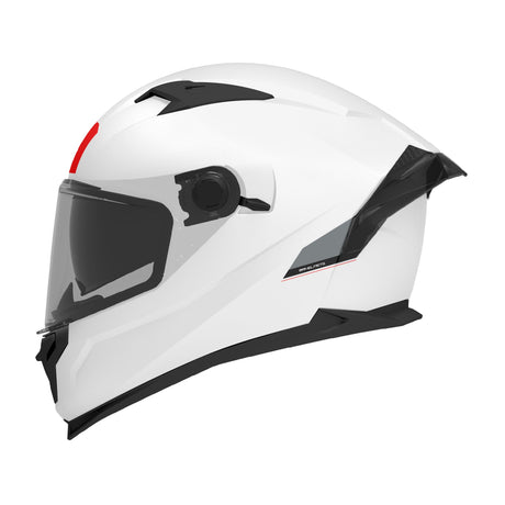 MT Braker SV Solid A0 Gloss Pearl White Motorcycle Helmet