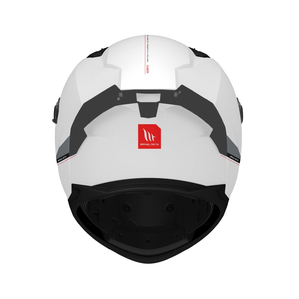 MT Braker SV Solid A0 Gloss Pearl White Motorcycle Helmet