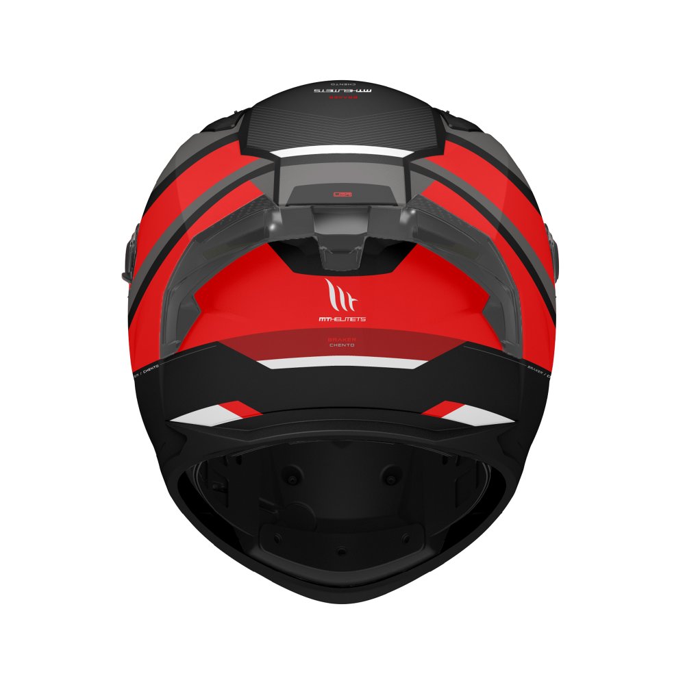 MT Braker SV Chento B5 Matt Black Red Motorcycle Helmet