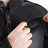 Oxford Henlow Men's Leather Motorcycle Jacket Black