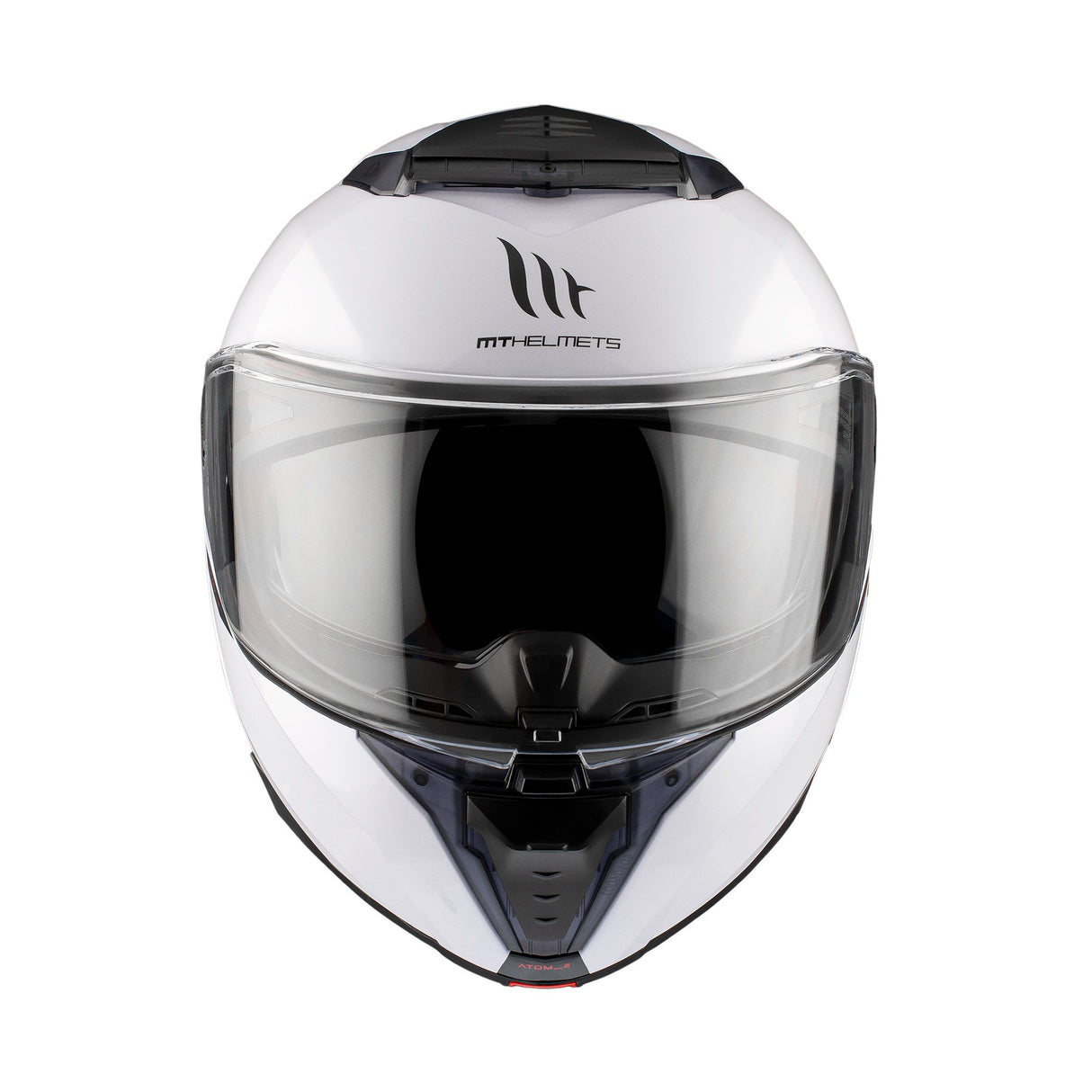MT Atom 2 Solid Gloss White Motorcycle Helmet