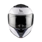 MT Atom 2 Solid Gloss White Motorcycle Helmet