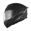 MT Atom 2 Solid Matt Black Motorcycle Helmet Flip Front