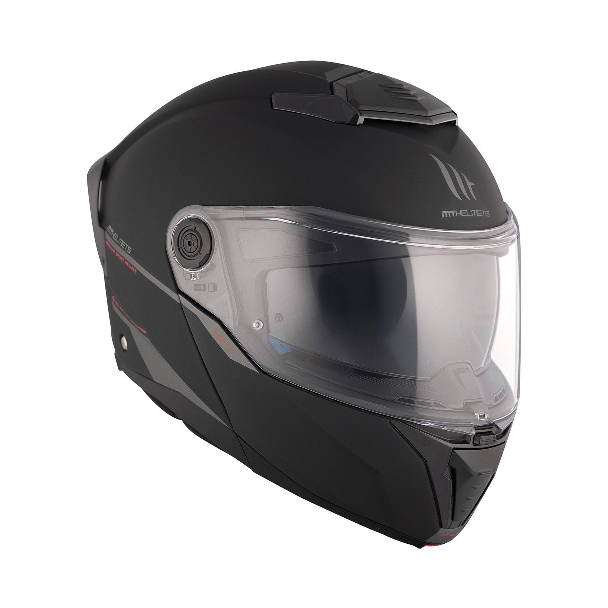 MT Atom 2 Solid Matt Black Motorcycle Helmet