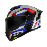 MT Atom 2 Bast B7 Gloss Red White Blue Motorcycle Helmet Flip Front