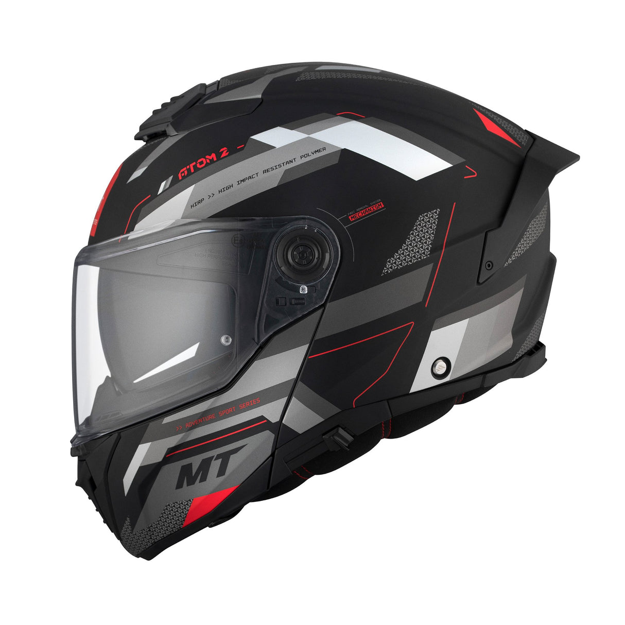 MT Atom 2 Bast D5 Matt Black Grey
Flip Front Motorcycle Helmet
