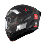 MT Atom 2 Bast D5 Matt Black Grey Motorcycle Helmet