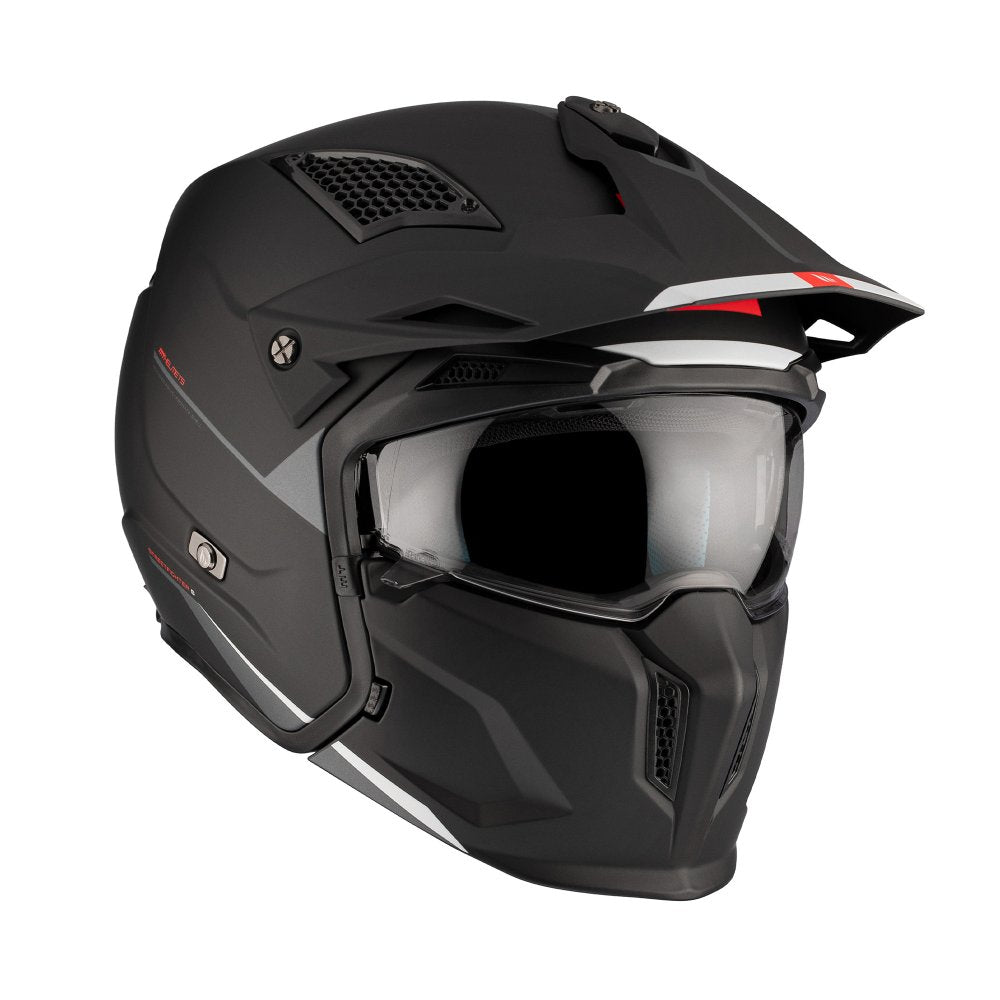 MT Streetfighter SV S Solid A1 Matt Black Motorcycle Helmet