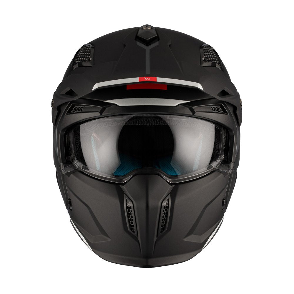 MT Streetfighter SV S Solid A1 Matt Black Motorcycle Helmet