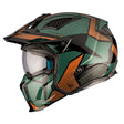 MT Streetfighter SV S P1R A9 Matt Blk Green Gold Adventure Motorcycle Helmet
