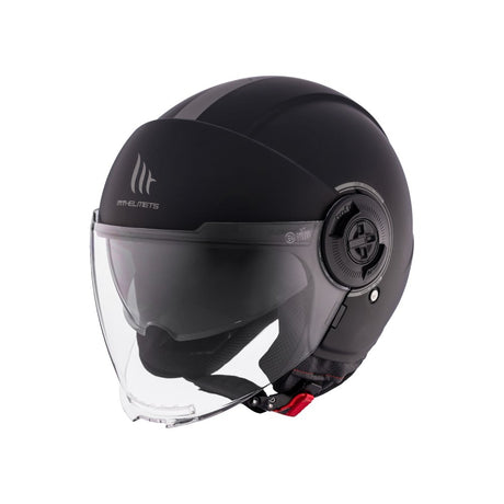 MT Viale SV S Solid A1 Matt Black Open Face Motorcycle Helmet