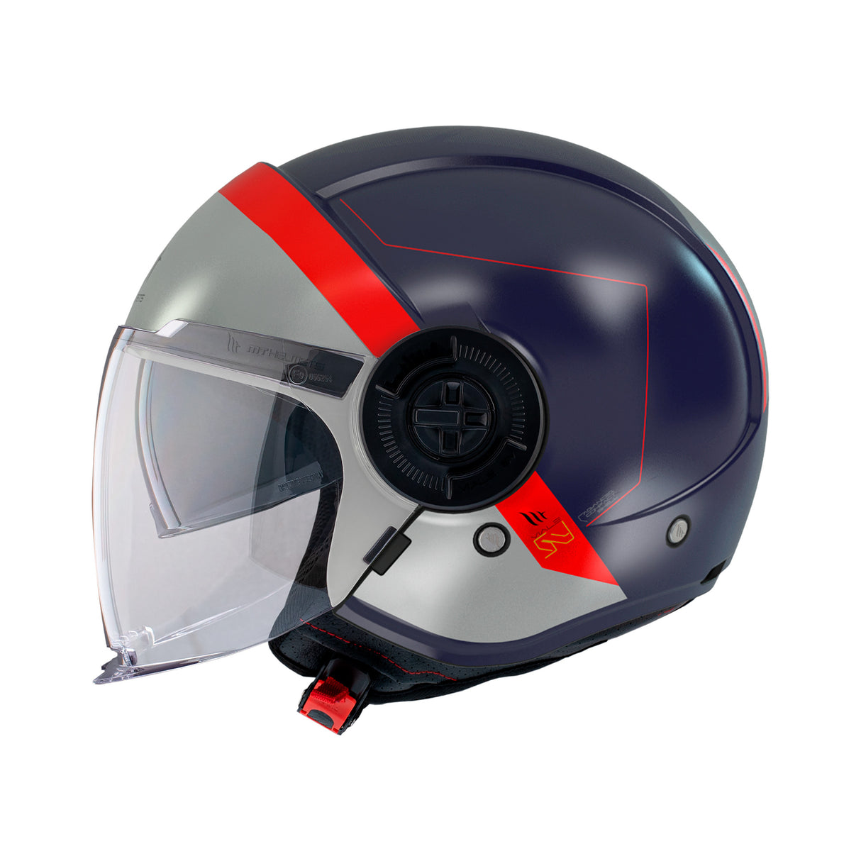 MT Viale SV S 68 Unit D7 Gloss Blue Silver Motorcycle Helmet