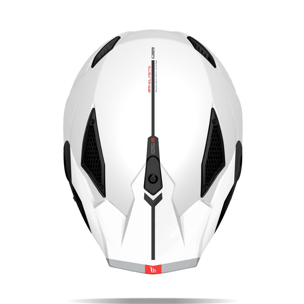 MT Streetfighter SV S Solid A0 Gloss Pearl Motorcycle Helmet