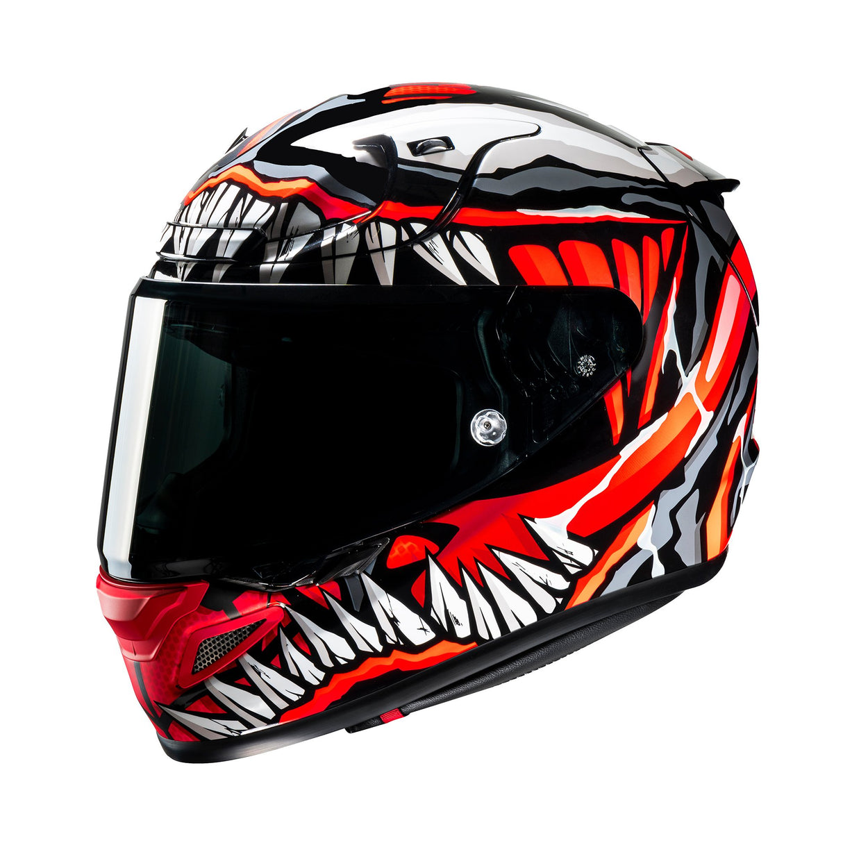 HJC RPHA 12 Maximized Venom Marvel MC1SF Motorcycle Helmet Teeth Skull Eyes