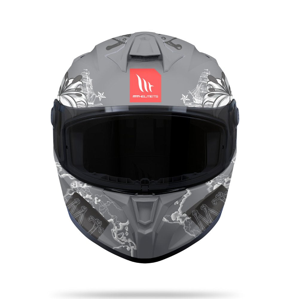 MT Targo S Lost C2 Matt Grey Motorcycle Helmet