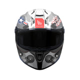 MT Targo S Patton A0 Gloss White Camo Motorcycle Helmet