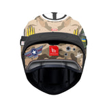 MT Targo S Patton A2 Matt Sand Camo Motorcycle Helmet