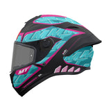 MT Targo S Surt C8 Matt Black Blue Purple Motorcycle Helmet Teal Turquoise