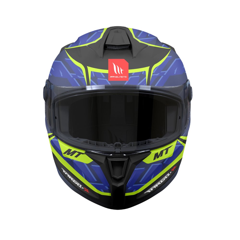 MT Targo S Surt B13 Matt Black Blue Yellow Motorcycle Helmet