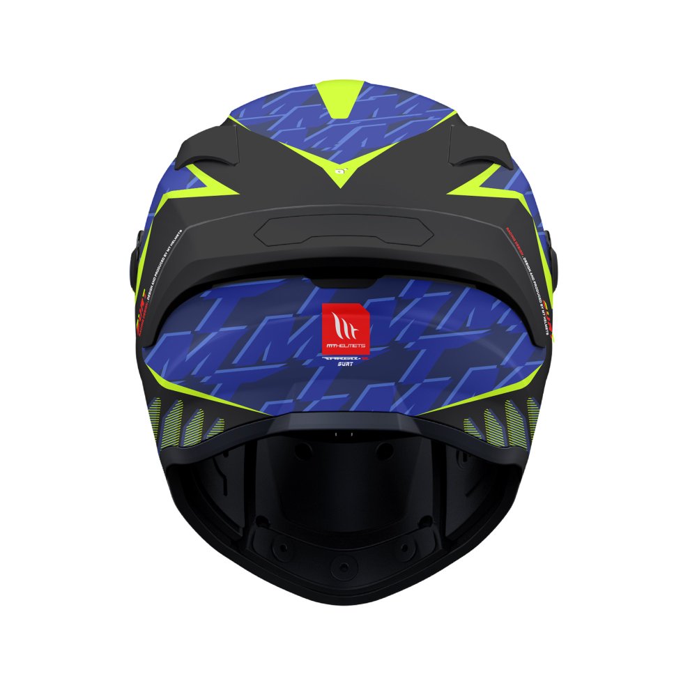 MT Targo S Surt B13 Matt Black Blue Yellow Motorcycle Helmet