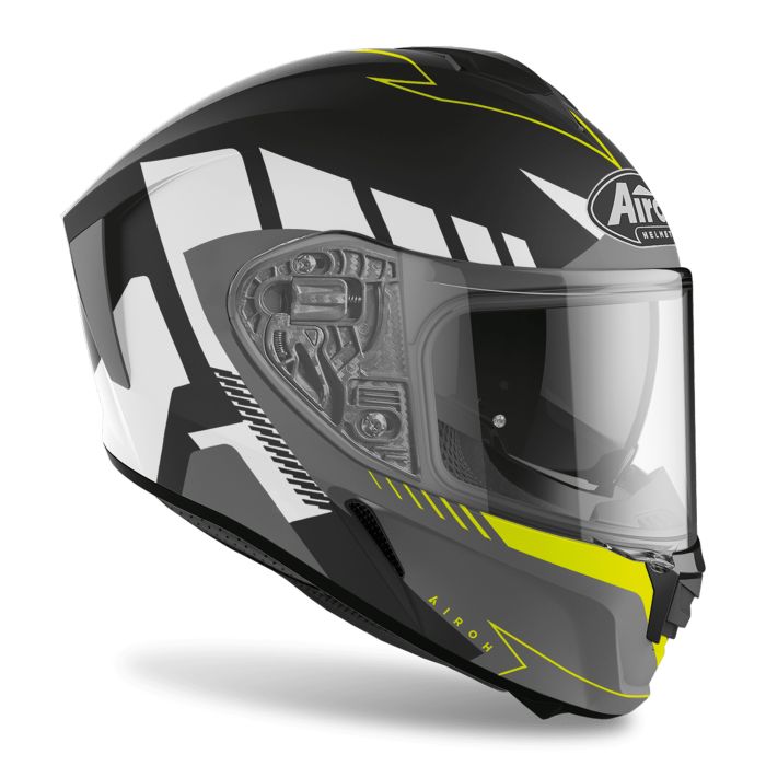 Airoh Spark Rise Motorcycle Road Yellow Black Yellow Matt