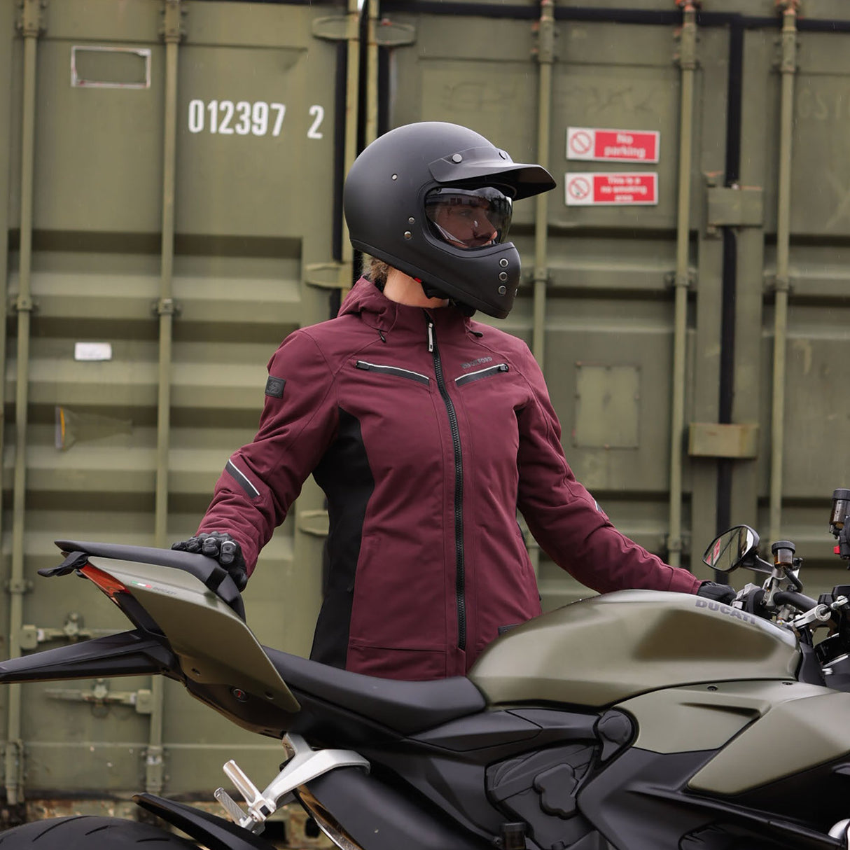 Oxford Mondial Street D2D Ladies Motorcycle Jacket Plum