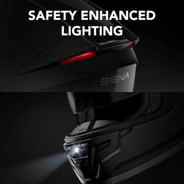 Sena Phantom ANC Smart Mesh Intercom Motorcycle Full Face Helmet Black