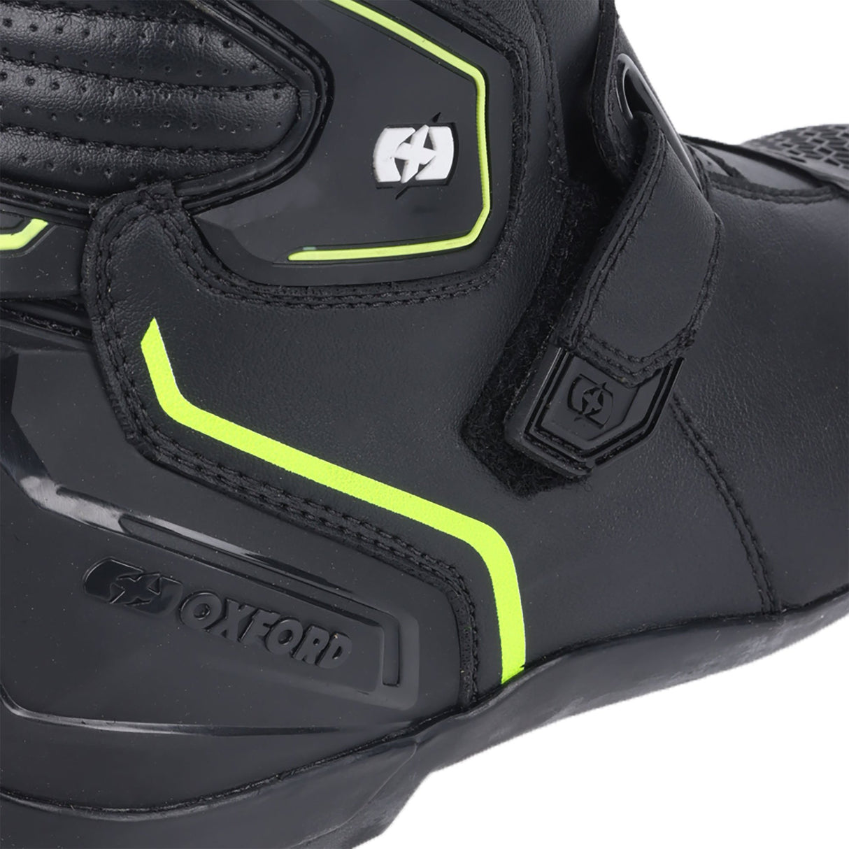 Oxford Omega Air Short Motorcycle Boots - Black/White/Yellow