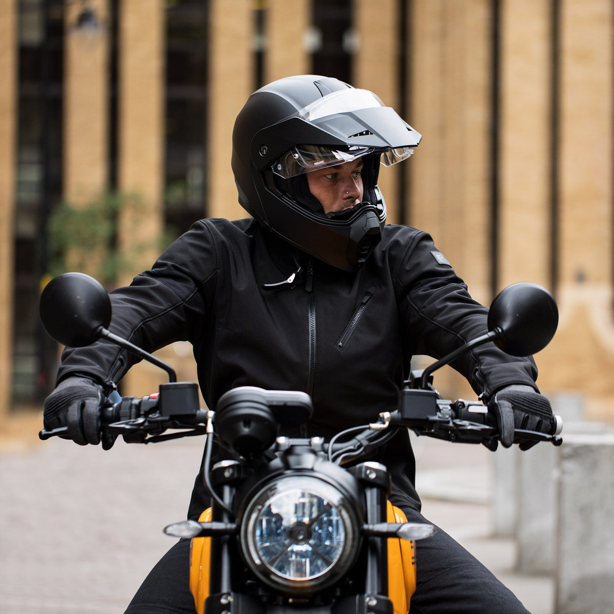 Oxford Faringdon Men's Motorcycle Jacket Stealth Black