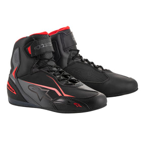 Alpinestars Faster 3 Shoes Black Grey & Red Mens Motorcycle Boots