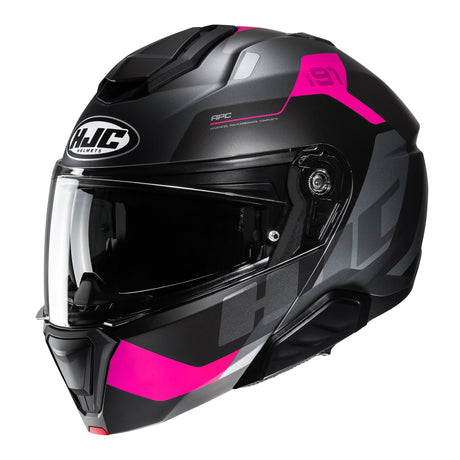 HJC I91 Carst MC8SF Pink Motorcycle Helmet Ladies Womens Flip Front