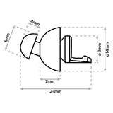 Oxford OX654 Filterbuds - Small Fit 23dB SNR Reusable Earplugs