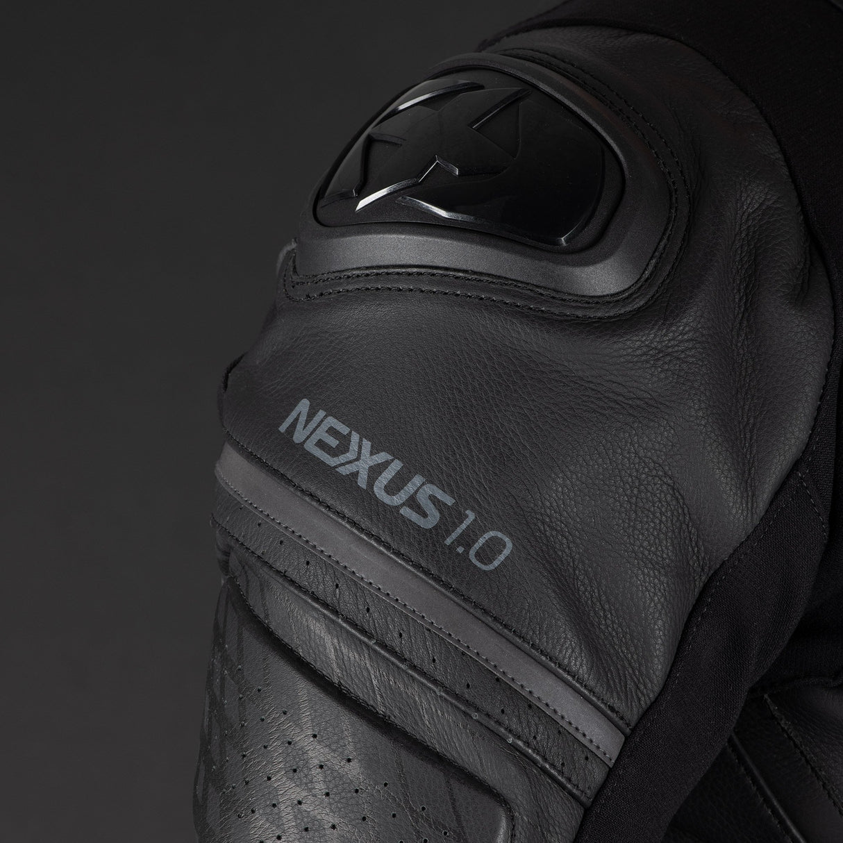 Oxford Nexus 1.0 Men's Leather Stealth Black Motorcycle Jacket