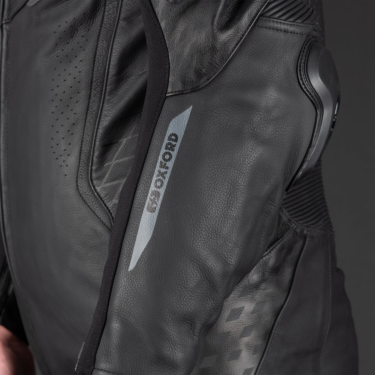 Oxford Nexus 1.0 Men's Leather Stealth Black Motorcycle Jacket