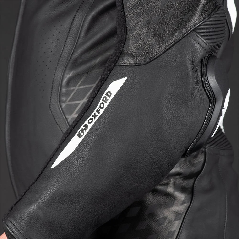 Oxford Nexus 1.0 One Piece Leather Suit Black White