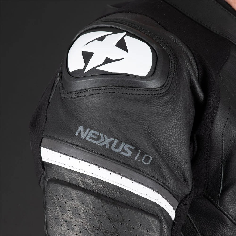 Oxford Nexus 1.0 One Piece Leather Suit Black White