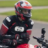 Oxford Nexus 1.0 Men's Leather Black/Red Motorcycle Jacket