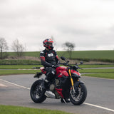 Oxford Nexus 1.0 Men's Leather Black/Red Motorcycle Jacket