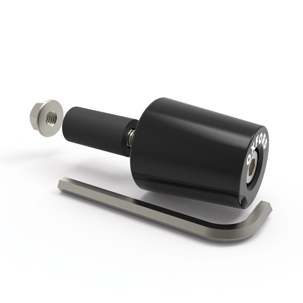 Oxford OX599 Motorcycle Aluminium BarEnds 3 - Black Universal