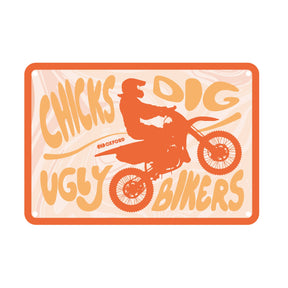 Oxford OX353 Garage Workshop Metal Sign: Chicks Dig Ugly Bikers