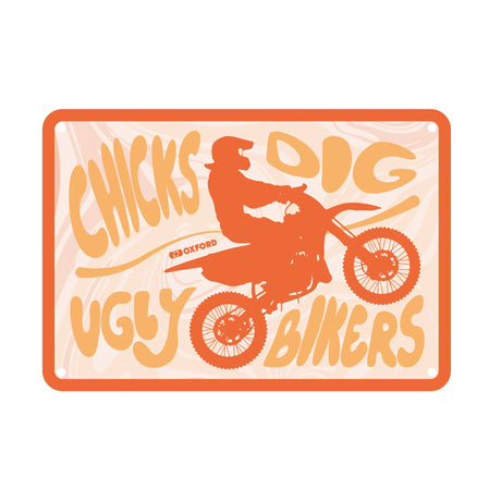Oxford OX353 Garage Workshop Metal Sign: Chicks Dig Ugly Bikers